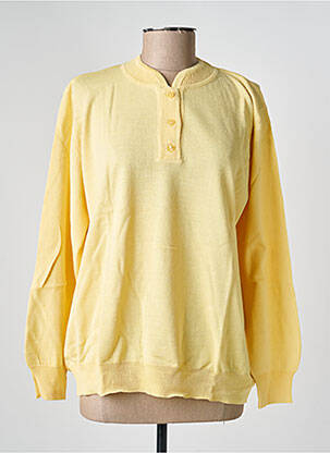 Pull resserrée sur le bas manches longues jaune EDWIGE femme