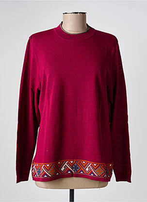Pull coupe droite manches longues violet PAUPORTÉ femme