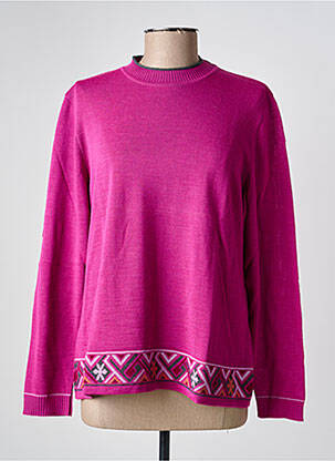 Pull coupe droite manches longues violet clair PAUPORTÉ femme
