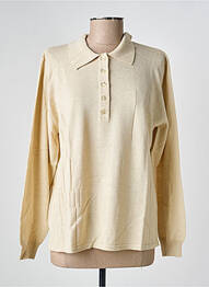 Pull coupe droite manches longues beige PAUPORTÉ femme