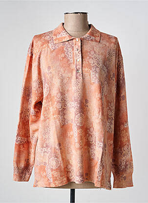 Pull coupe droite manches longues orange LEWINGER femme