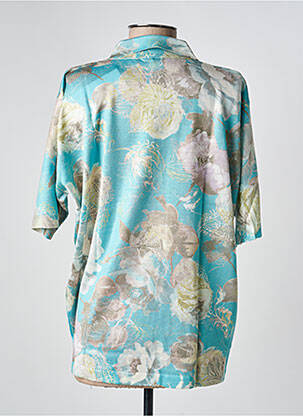 Polo coupe droite manches courtes bleu GRIFFON femme