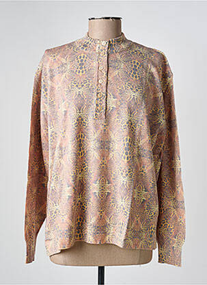 Pull coupe droite manches longues jaune EDWIGE femme