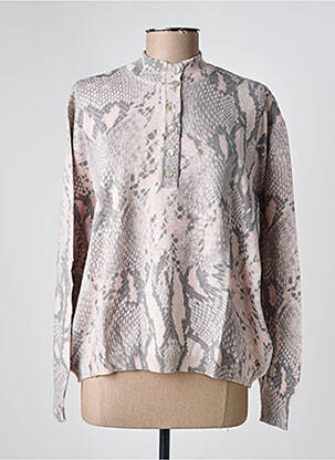 Pull coupe droite manches longues gris EDWIGE femme