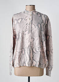 Pull coupe droite manches longues gris EDWIGE femme