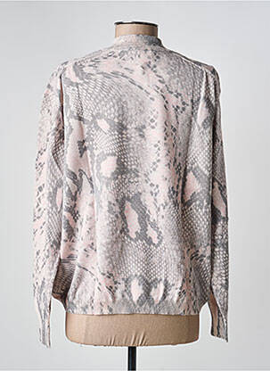 Pull coupe droite manches longues gris EDWIGE femme