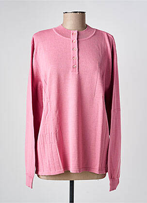 Pull coupe droite manches longues rose PAUPORTÉ femme