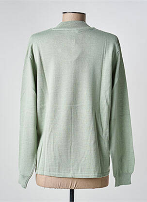 Pull coupe droite manches longues vert PAUPORTÉ femme
