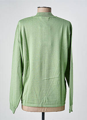 Pull coupe droite manches longues vert PAUPORTÉ femme