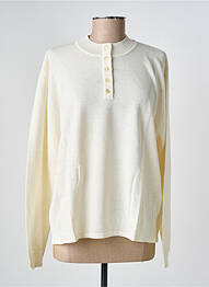 Pull coupe droite manches longues blanc PAUPORTÉ femme