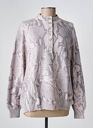 Pull coupe droite manches longues gris EDWIGE femme