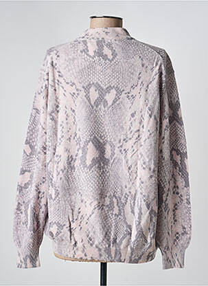 Pull coupe droite manches longues gris EDWIGE femme