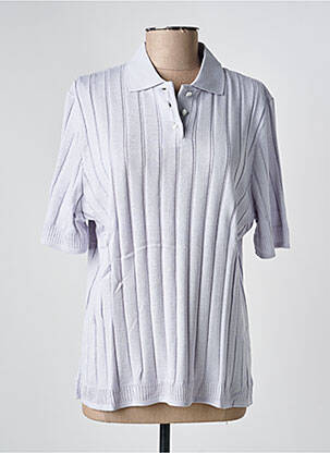 Polo coupe cintrée manches courtes bleu RODAM femme