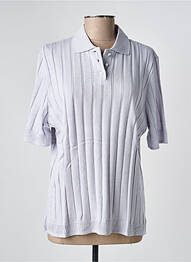 Polo coupe cintrée manches courtes bleu RODAM femme