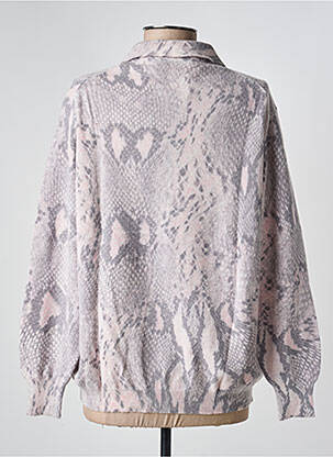 Pull coupe droite manches longues gris EDWIGE femme