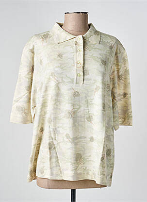 Polo coupe droite manches courtes vert EDWIGE femme