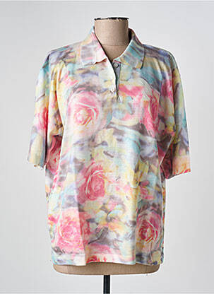 Polo coupe droite manches courtes rose GRIFFON femme