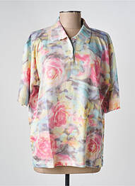 Polo coupe droite manches courtes rose GRIFFON femme