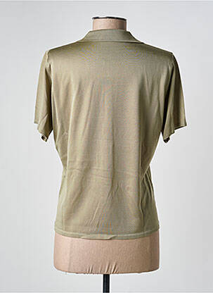 Polo coupe cintrée manches courtes vert MONTAGUT femme