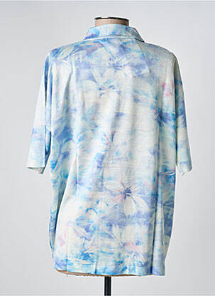 Polo coupe droite manches courtes bleu GRIFFON femme