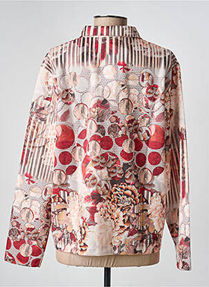 Chemisier imprimé fantaisie manches longues rouge GRIFFON femme