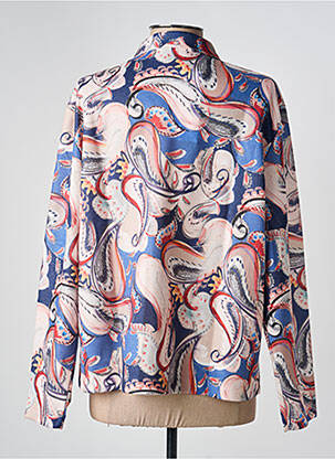 Chemisier imprimé fantaisie manches longues bleu GRIFFON femme