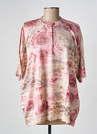 T-shirt imprimé fantaisie manches courtes rose GRIFFON femme