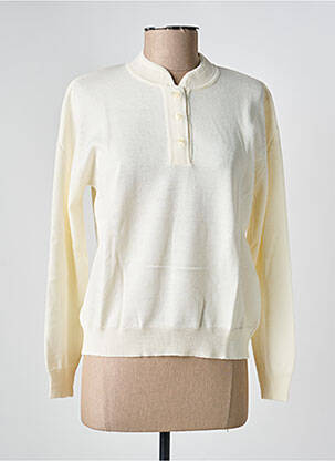 Pull coupe droite manches longues blanc EDWIGE femme