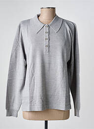 Pull manches longues manches longues gris PAUPORTÉ femme