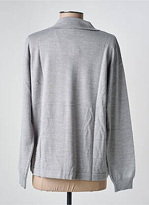 Pull coupe droite manches longues gris PAUPORTÉ femme