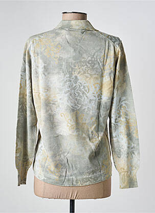 Pull coupe droite manches longues vert EDWIGE femme