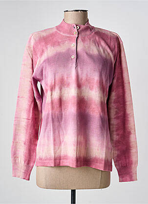 Pull coupe droite manches longues rose GRIFFON femme