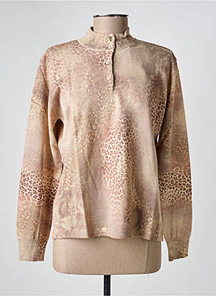Pull coupe droite manches longues beige GRIFFON femme