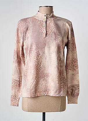 Pull coupe droite manches longues beige clair GRIFFON femme