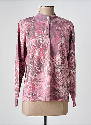 Pull coupe cintrée manches longues rose GRIFFON femme