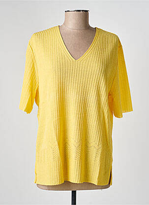 T-shirt coupe droite manches courtes jaune JANINE PAUPORTÉ femme