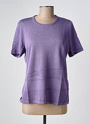 T-shirt coupe droite manches courtes violet PAUPORTÉ femme