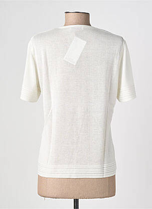 Pull coupe cintrée manches courtes beige RODAM femme