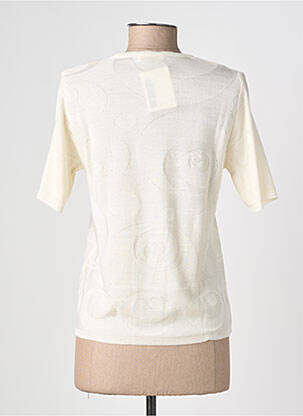 Pull coupe cintrée manches courtes beige EDWIGE femme