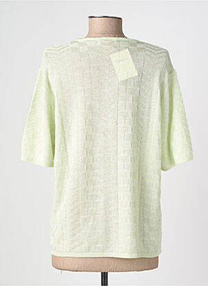 Pull coupe cintrée manches courtes vert EDWIGE femme