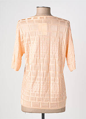Pull coupe cintrée manches courtes orange EDWIGE femme