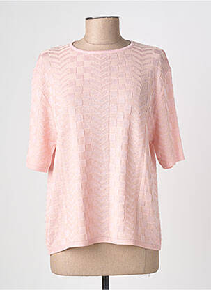 Pull coupe cintrée manches courtes rose EDWIGE femme