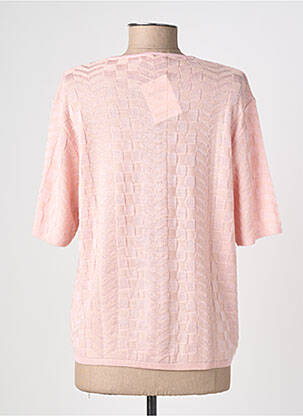 Pull coupe cintrée manches courtes rose EDWIGE femme