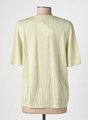 Pull coupe cintrée manches courtes vert RODAM femme
