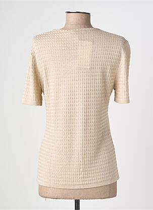 Pull coupe cintrée manches courtes beige RODAM femme