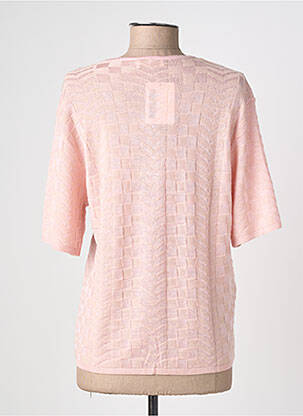 Pull coupe cintrée manches courtes rose EDWIGE femme