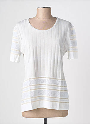 Pull coupe cintrée manches courtes gris RODAM femme