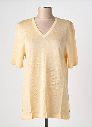 Pull coupe cintrée manches courtes orange JANINE PAUPORTÉ femme