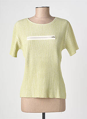 Pull stretch manches courtes vert KATMAI femme