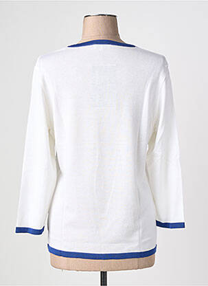 Pull coupe cintrée manches 3/4 bleu PAUPORTÉ femme